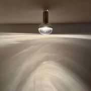 Set of 2 Large 1970s Modernist Flush Lamps by Motoko Ishii for Staff