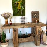 Old wooden workbench