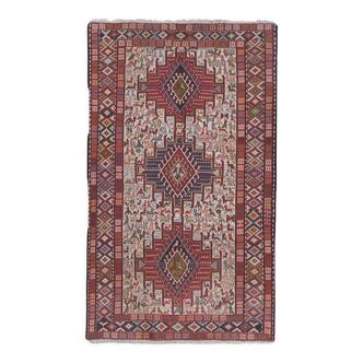 Vintage Turkish rug from Oushak, handwoven 117x190 cm