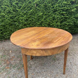 Antique table in folding round walnut