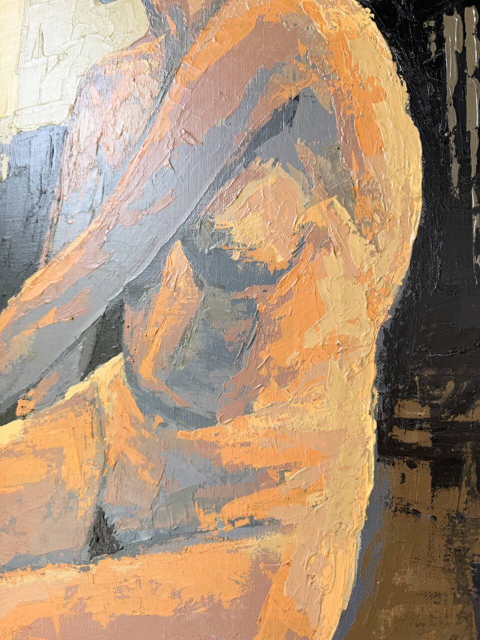 Oil painting of a naked woman