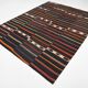 7x9 Multicolor Striped Pattern Kilim Rug, 215x280Cm