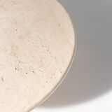 Contemporary Round Travertine Coffee Table, Italy