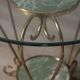 Vintage 1950s golden brass and glass coffee table Italian design