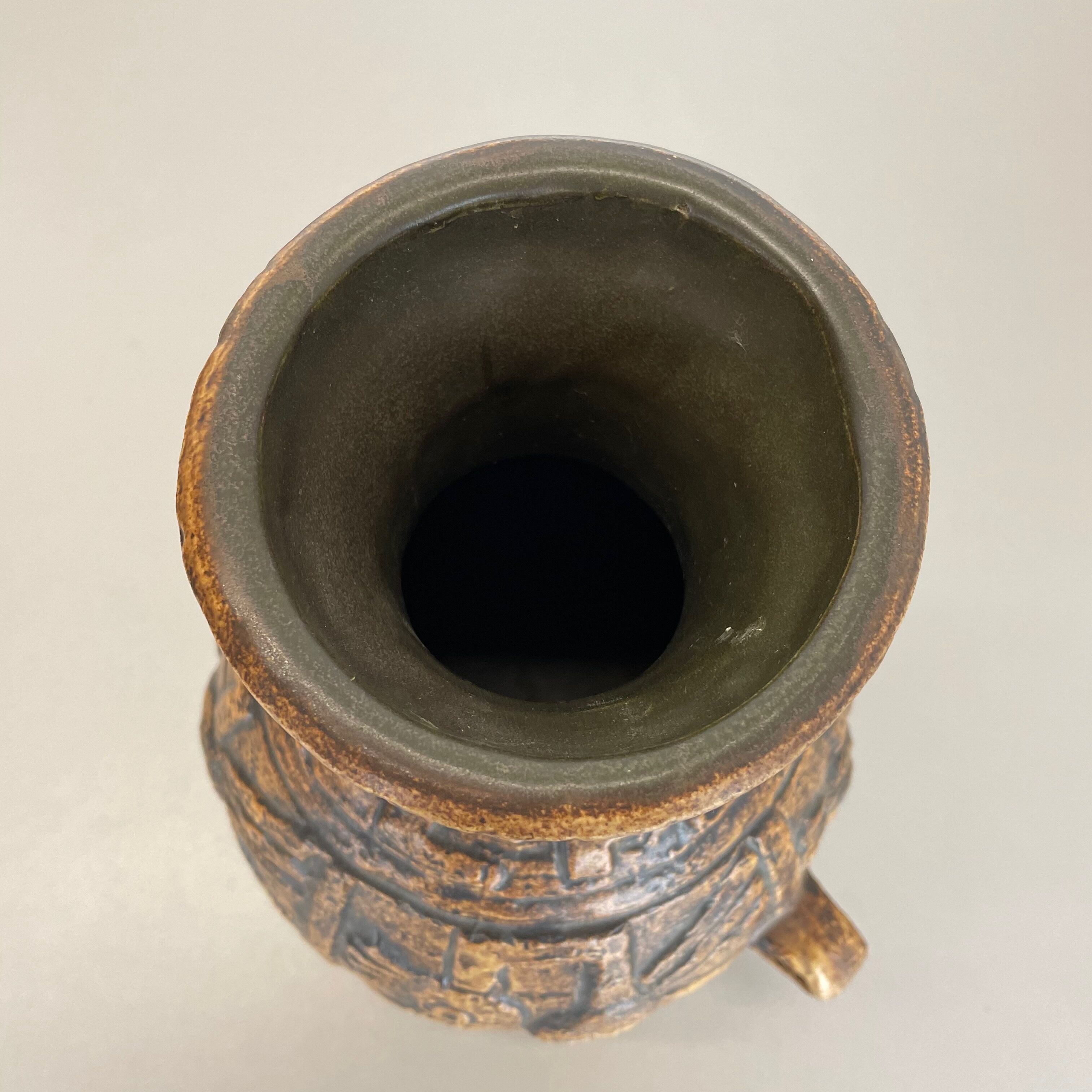 Fat lava pottery "maya tiki" vase by jasba ceramics, germany, 1970s