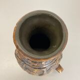 Fat lava pottery "maya tiki" vase by jasba ceramics, germany, 1970s