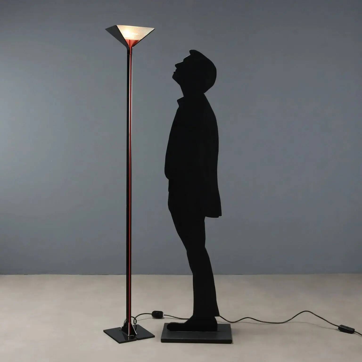 Flos Papillona floor lamp, vintage design, Tobia Scarpa, 1980s