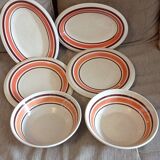 Ensemble de 6 plats de forme vintage