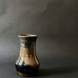 large glazed and glazed ceramic vase, handmade in red clay