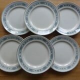 6 plates dessert in iron earth Moulin des loups model Pasteur