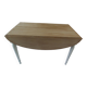 Flap table, pearl gray patinated base, medium oak waxed top.
