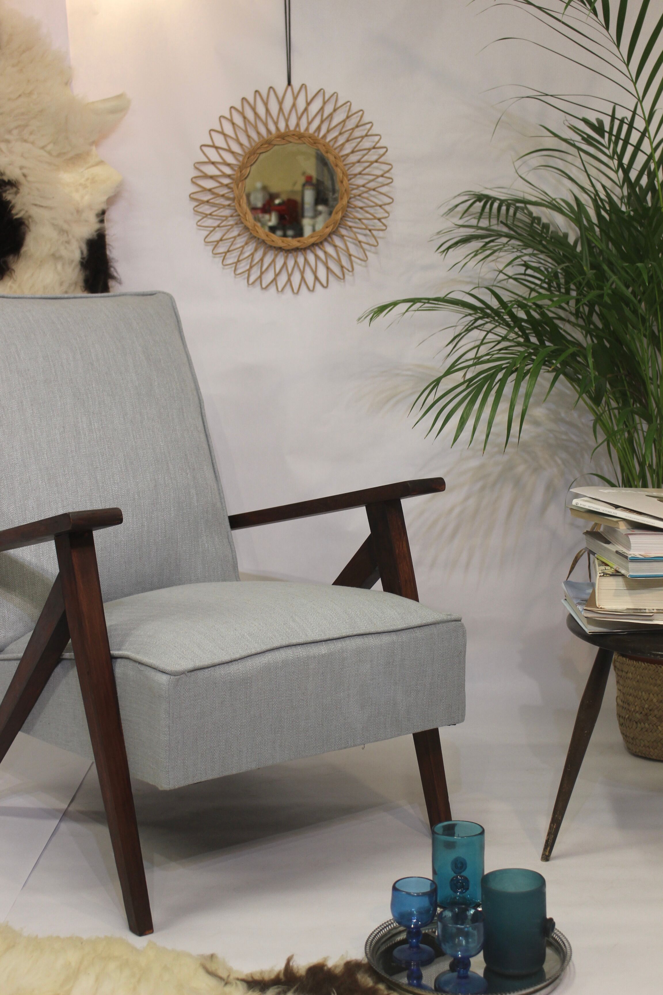 Scandinavian armchair in beech 60s