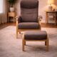 Hjort Knudsen — Armchair with Matching Footstool — Adjustable Backrest — Mo