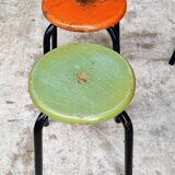 Vintage stools school stools set of 4