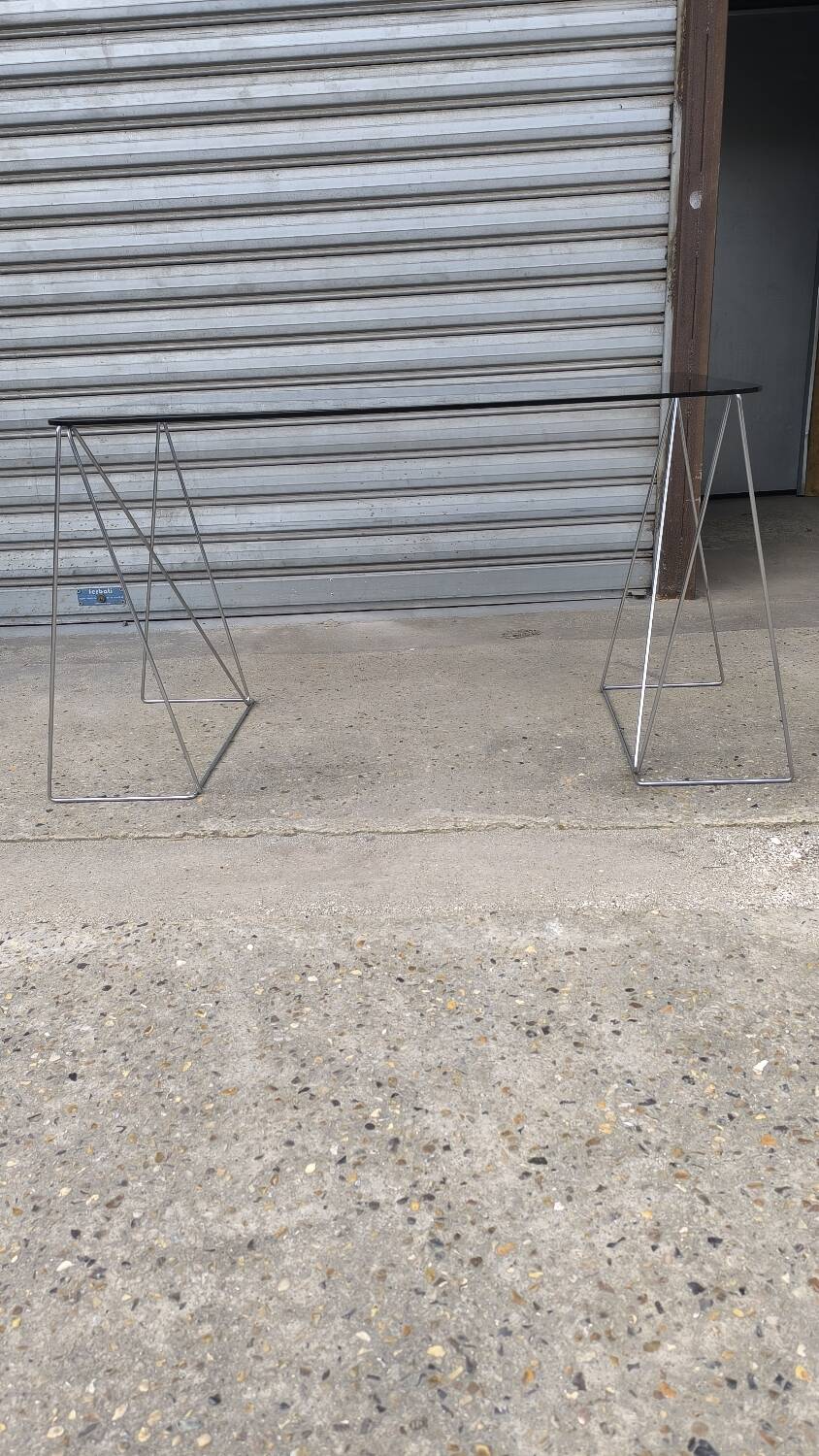 Smoked glass and chrome desk 1970