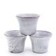 Set of 3 gray ceramic flower pots, Vallauris 1960s