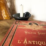 Black porcelain candle holder