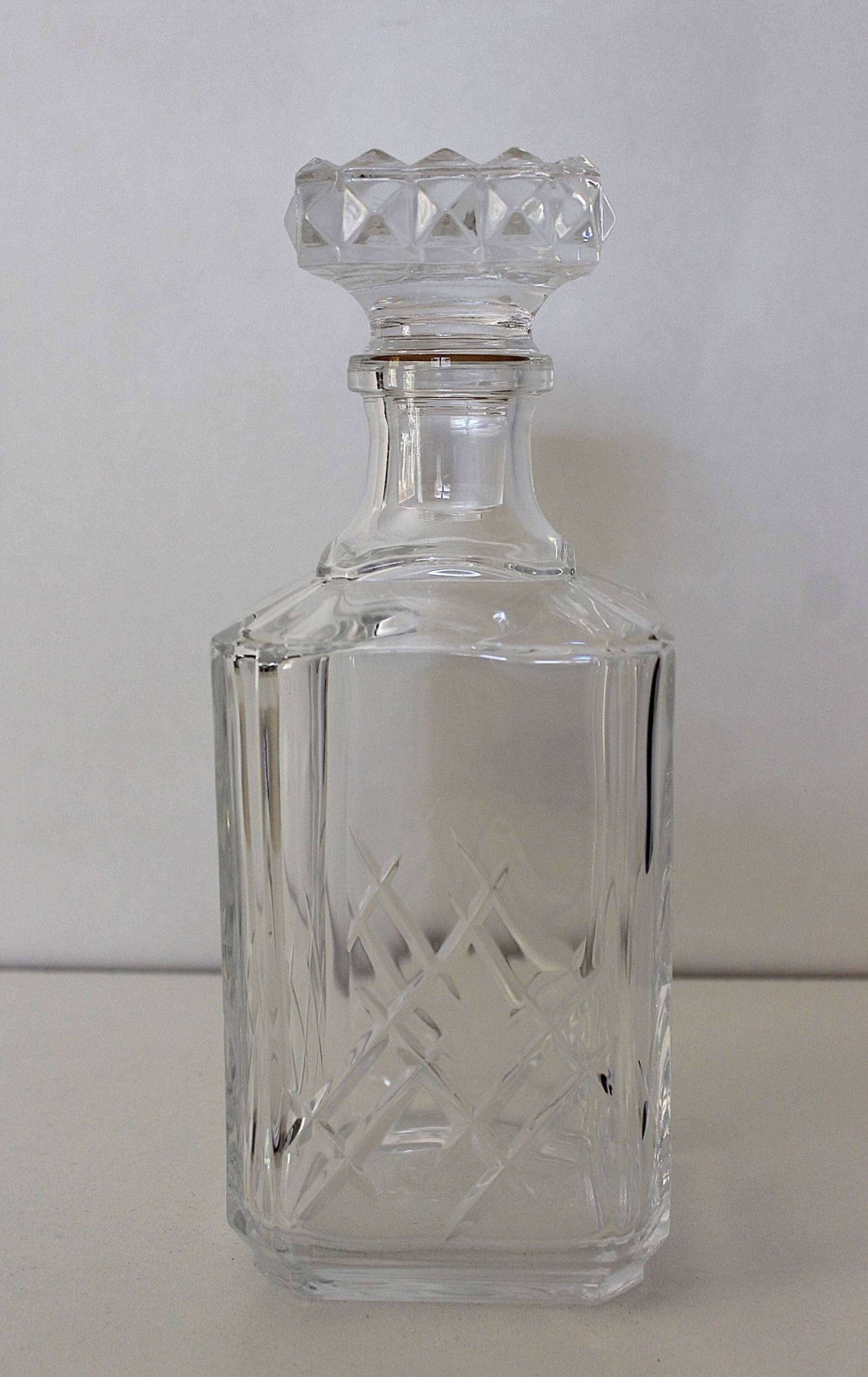 Vintage cut crystal whiskey decanter