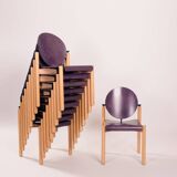 Chaise postmoderne Kush + co, lot de 10