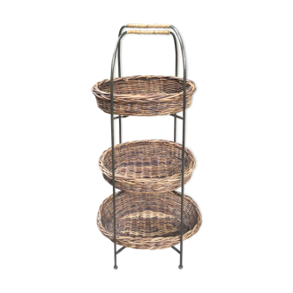 Rattan basket door