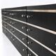 Modular enfilade Space Age in black ash and brushed aluminium, 1970s.