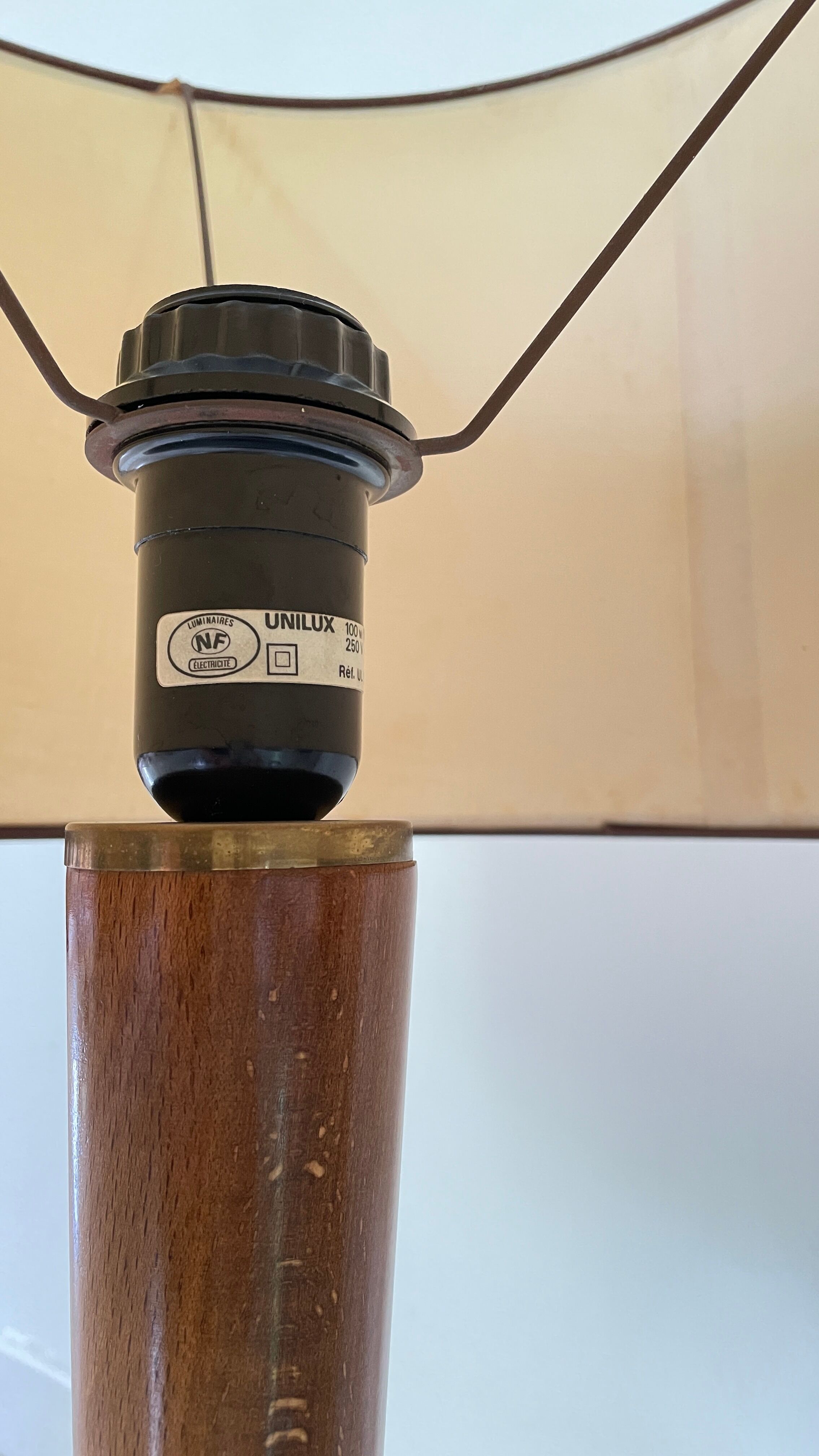Office lamp by Unilux in wood 1960