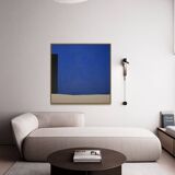 Blue trio original painting on stretched canvas 80x80