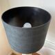 Lampe de table en pierre et coton noir