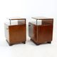 Ensemble de deux tables de chevet Bauhaus, Tchécoslovaquie, années 1950