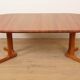 Vintage extendable round dining table | Dyrlund | Solid teak | Danish