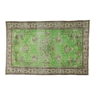 Anatolian handmade vintage rug 275 cm x 186 cm