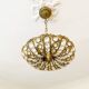 Suspension vintage Palwa en laiton massif & cristal