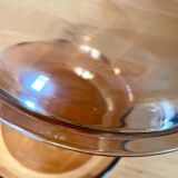 Vintage smoked glass casserole dish Corning France