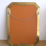Modernist brass and glass console table & mirror. 1970s