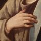 Peinture italienne antique d'un saint du XVIIIe siècle