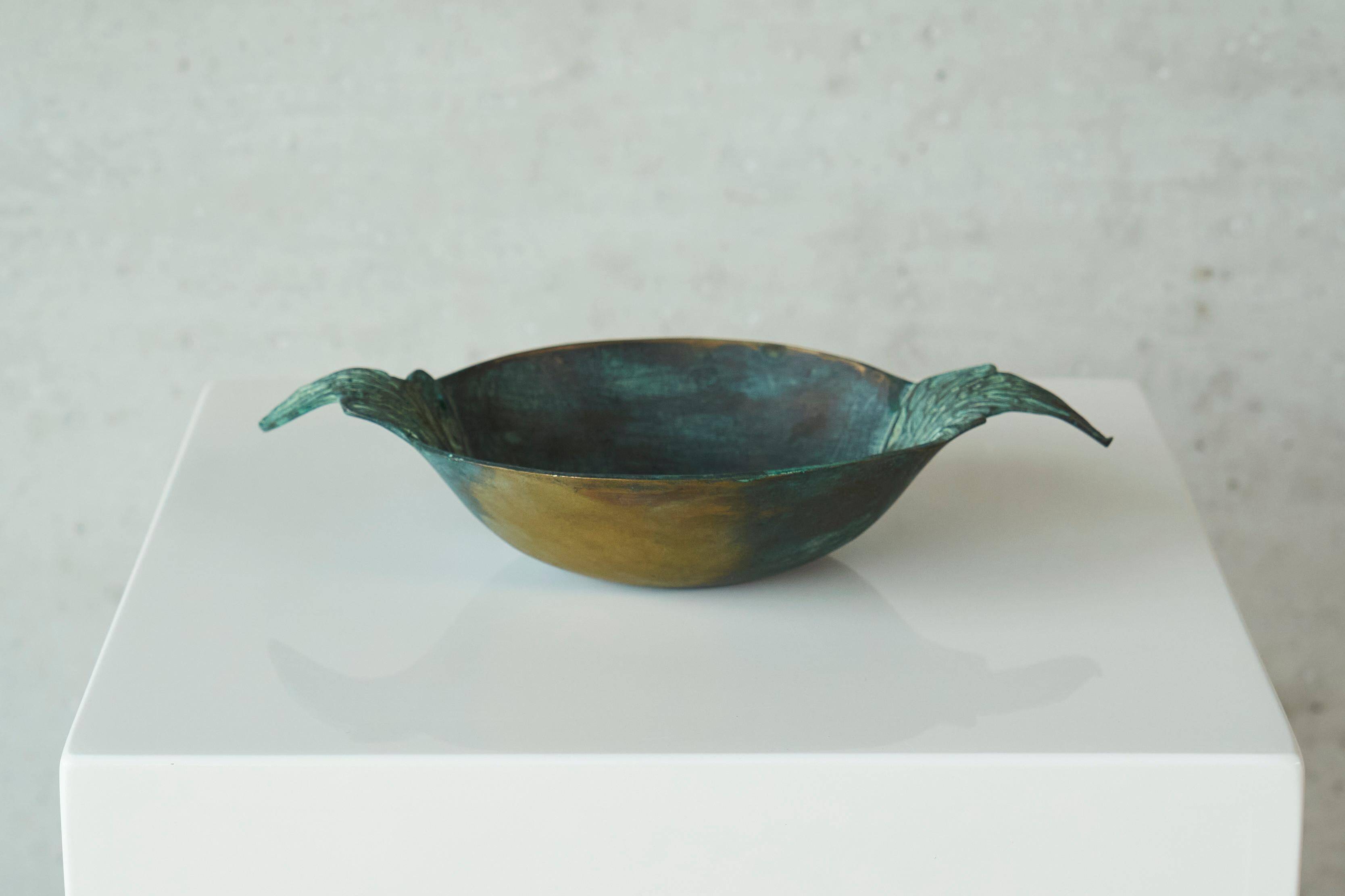 Patinated bronze cup, early 20th century
