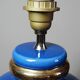 Vintage lamp Att. Le Dauphin in cobalt blue and gold ceramic, 1960s-1970s.