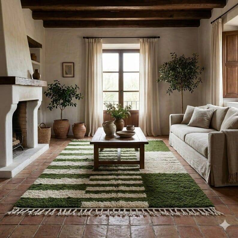 Tapis berbère fait main artisanale traditionnelle taille 150/250 cm