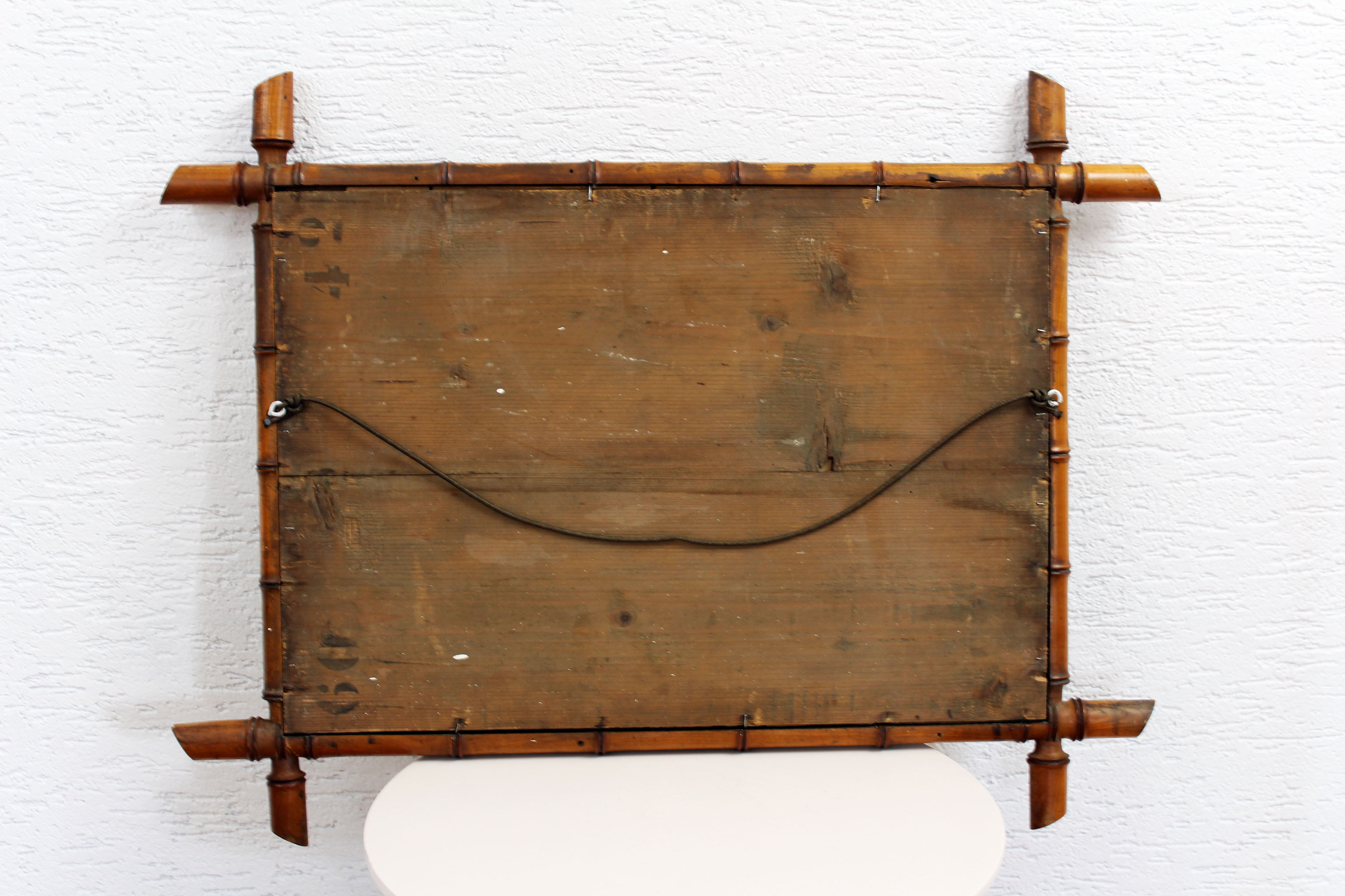 Miroir vintage bambou 61 x 79 cm