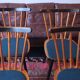 Set of 4 mid century dining chairs with splayed legs, 1950s-60s