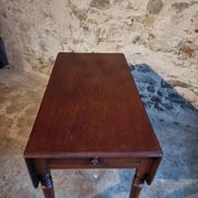 Table à abattants anglaise ancienne en acajou, fin XIXe siècle