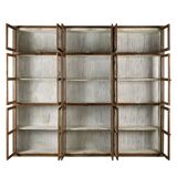 Large display case in old patinated teak