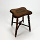 Antique oak bubble leg plantstand, 1920s