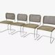 Set of 4 chairs model Cesca B32 designed by Marcel Breuer design