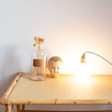 Walker with serrated glass lampshade