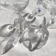 Champagne glasses 1 set of 4 crystal with flat ribs on curve