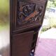 Vintage Art Deco carved bar cabinet