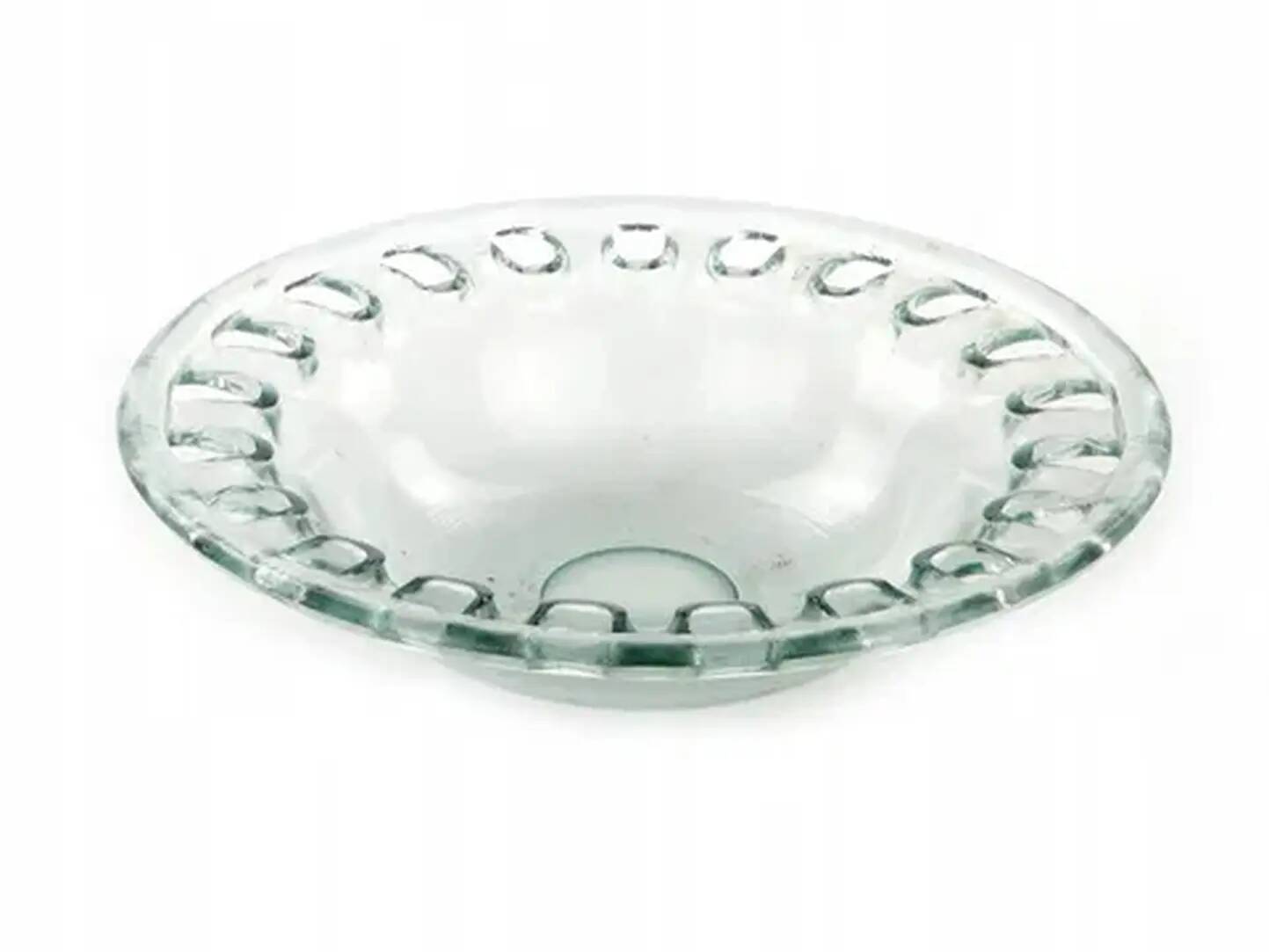 Minimalist pressed glass platter, Japan, 1990s