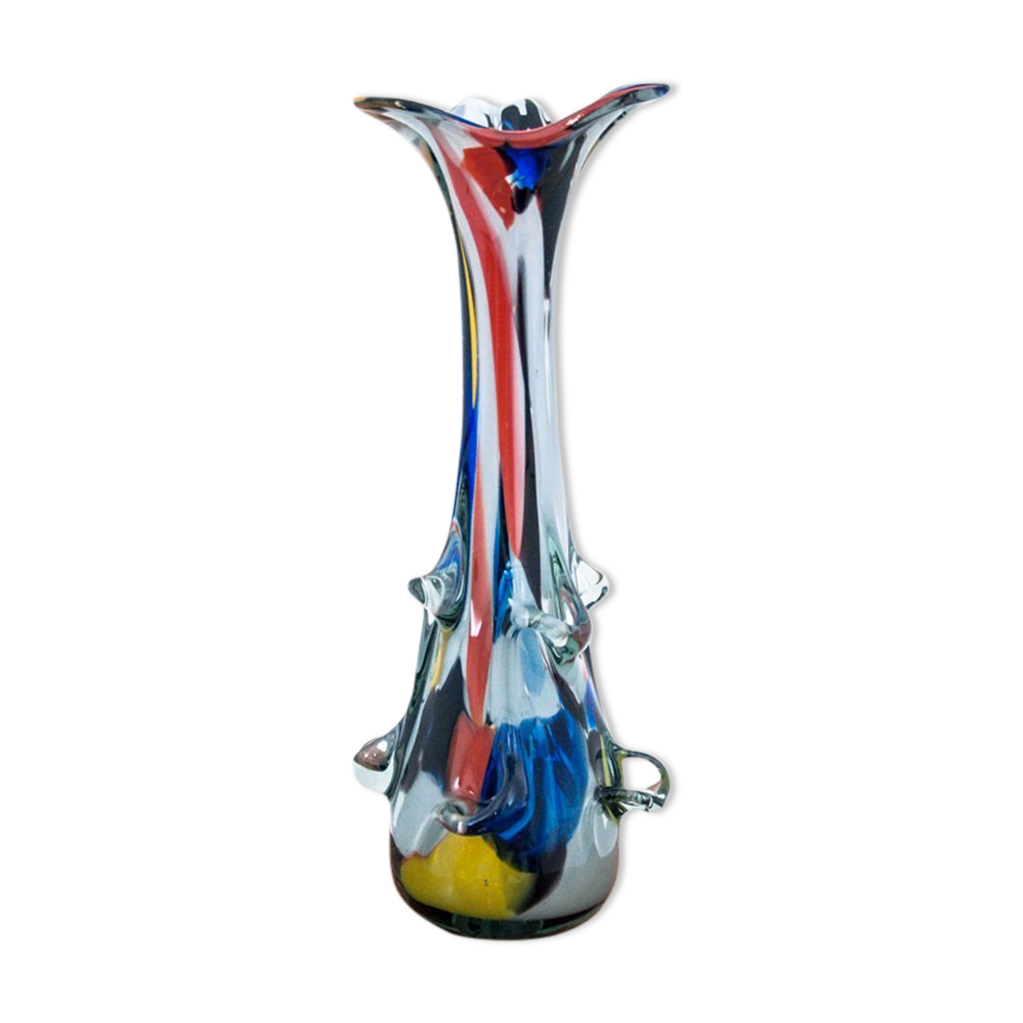 Colorful vase, Ząbkowice, Poland, 1960s