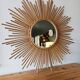 Vintage sun mirror - Rattan mirror